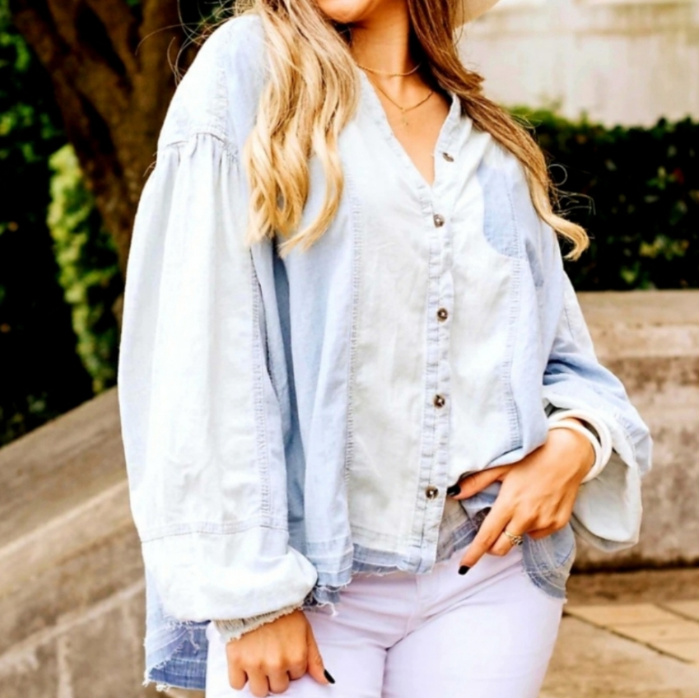 Free People Denim Shirt